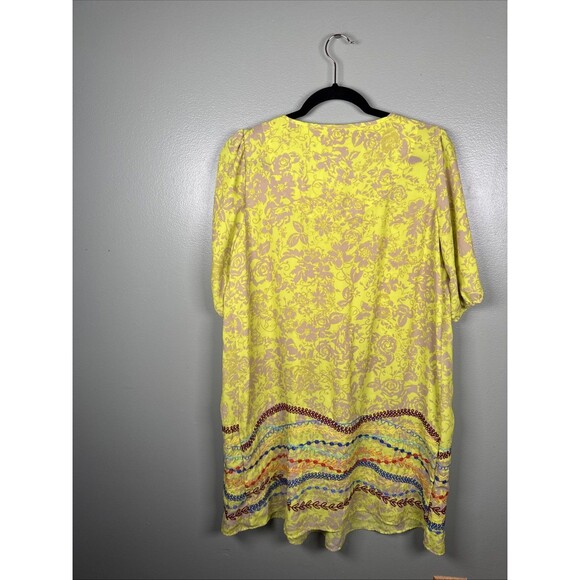 Uncle Frank Embroidered Bright Floral Boho Festival Dress Women’s Size Medium - Picture 2 of 9